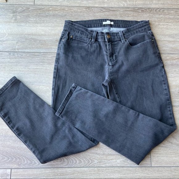 Eileen Fisher Charcoal Grey Skinny Jeans - Picture 1 of 13